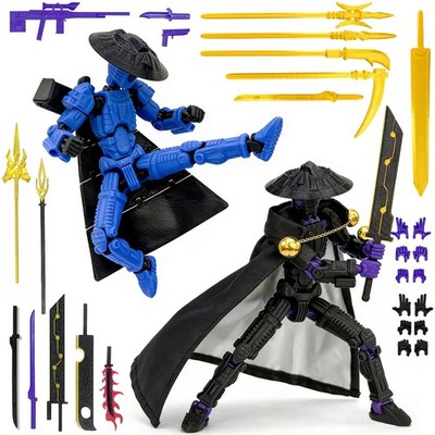 T13 3D Printed Action Robot Toys   2PCS Multi-Jointed Poseable Figures with A...