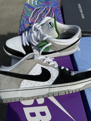 Nike SB Dunk Low Pro Gray/Black/White Skateboarding Shoes US 9.5 D