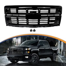 For 2014 2015 Chevrolet Silverado 1500 Z71 Front Upper Grille Full Gloss Black