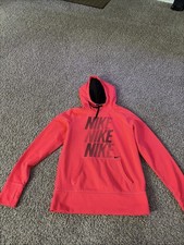 Women's Nike THERMA FIT SWOOSH GRAPHIC HOODIE Pink Size Medium
