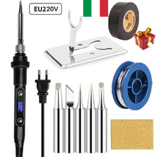 SALDATORE A STAGNO LCD TEMPERATURA REGOLABILE 80W PROFESSIONALE + KIT OMAGGIO