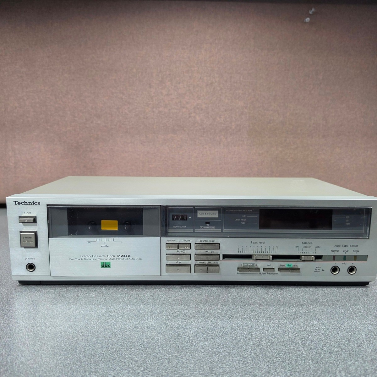 Technics RS-M234X Stereo Cassette Deck Silver Excellent dbx Dolby