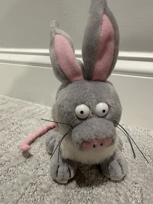 RARE Jumbies Corkie the pigbit (pig + rabbit) plush Stuffed Animal rare find EUC