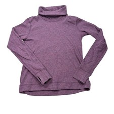 lululemon womens mock neck purple sweatshirt, thumb holes. Size M. athleisure