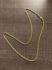 14k Gold Stamped Rope Chain 24 Inches Necklace Ice