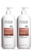 AVON MOISTURE THERAPY CALMING RELIEF OATMEAL BODY LOTION SET OF 2 WITH PUMP