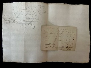Vecchio manoscritto cartaceo del 1760