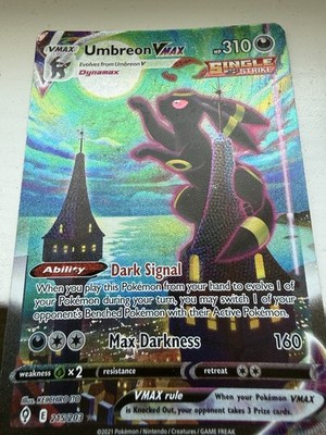 Umbreon VMAX 215/203 Evolving Skies Secret Rare Holo Alt Art Full Art 310HP