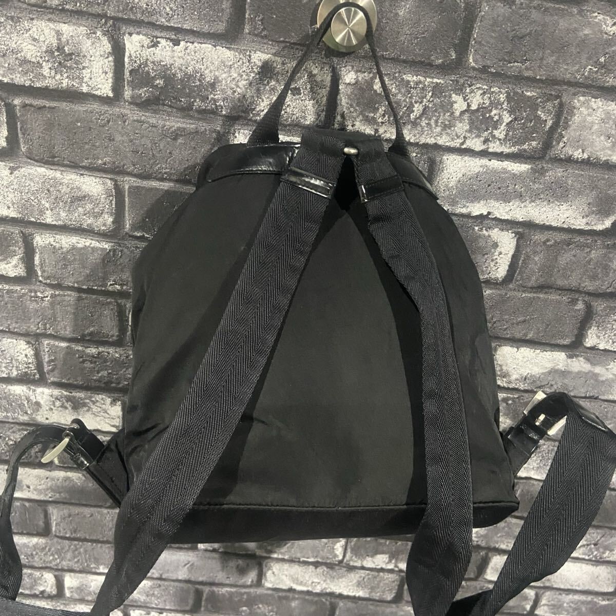 PRADA Backpack B5885 Triangle Logo Nylon Backpack Triangle Logo Leather Lightwei thumbnail 6