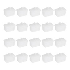 SFP Dust Covers Caps, Clear Silicone Fiber Optic Dust Caps, Pack of 20