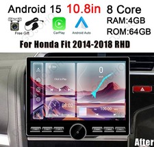 64g Android 15 Car Radio Stereo Wifi Navi Carplay For Honda Fit Jazz Rhd 2014-18