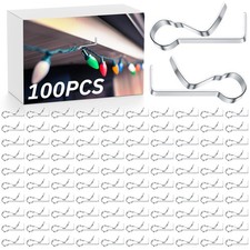 100 Pcs Metal Christmas Light Clip Soffit Hooks Gutter Clips Facia Roof Gazeb...