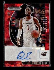 2020 Panini Prizm Draft #PA-QR Quinton Rose Prospect Autographs Red Ice