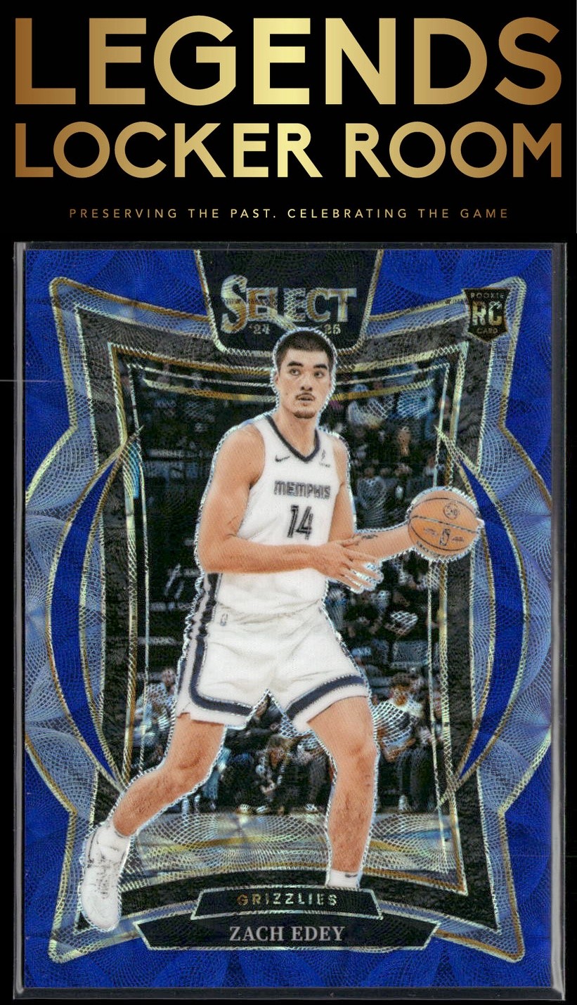 2024-25 Panini Select #98 Zach Edey Blue Scope Prizm #/249