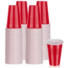 16 oz. - 200 Count Plastic Party Cups - Two-toned Drinking Cups for Party, Ev...