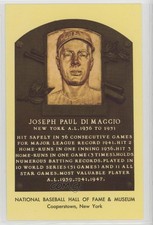 1964-81 National Baseball Hall of Fame and Museum Postcards Joe DiMaggio HOF 0q3