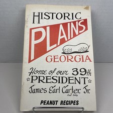 Cookbook Plains Georgia Historic Peanut Recipes Jimmy Carter Book 1977 Vtg