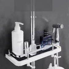 Bathroom Shelf Shower Pole Caddy Rack Storage Organiser Tray Holder Accessories