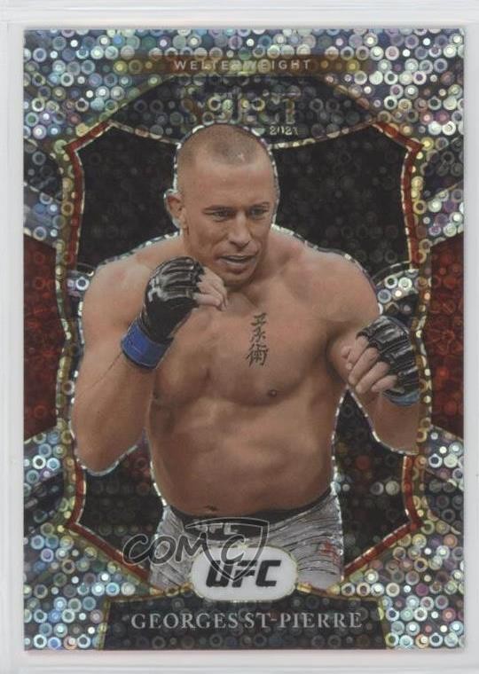 2021 Panini Select UFC Concourse Disco Prizm Georges St-Pierre #14 1u6