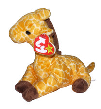 TY Beanie Babies Twigs the giraffe stuffed plush approx 8" long PVC pellets 1995