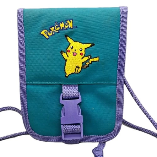 Vintage Pokémon Game Boy Color Carrying Case - Teal/Purple Pikachu Pouch - Nice!