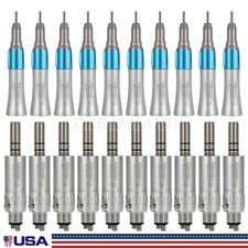 1-10 Dental Slow Low Speed Handpiece Straight Nosecone Air Motor 4Holes