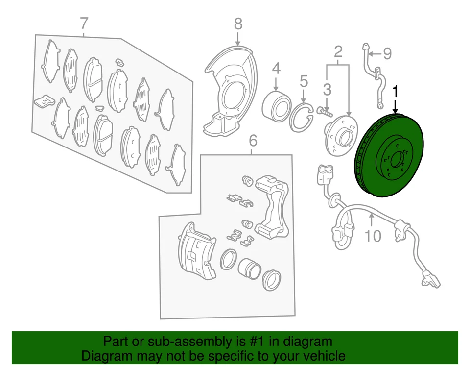 Genuine Honda 1999-2012 Honda - Disk Front Brake 45251-TA6-A00 - Image 4 of 4