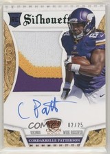 2013 Panini Crown Royale Silhouettes Green 2/25 Cordarrelle Patterson Auto t8i