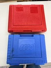 Vintage 1985 Lego Red & Blue Carrying Case Clean — photo 1