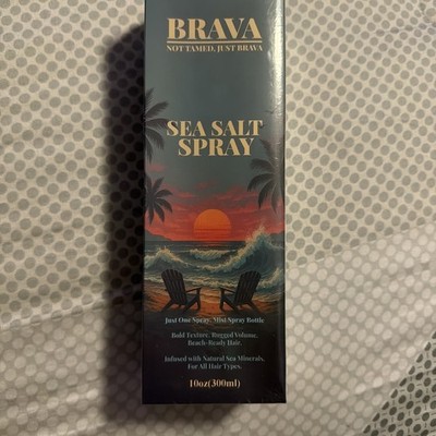 Mens Sea Salt Hair Texturizing 10oz  Spray for Natural Beach Waves NEW Brava
