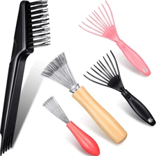 5-Piece Comb Cleaner Set - Rake, Brush and Tool for Removing Hair, Dust from Dif