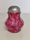 FENTON FOR L. G. WRIGHT CRANBERRY DAISY & FERN SUGAR SHAKER