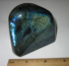 2.6" HIGH QUALITY POLISHED NATURAL LABRADORITE STONE MINERAL FREE FORM ~ 334g *1