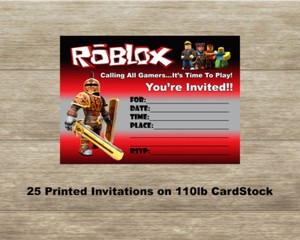 Roblox Fill In Birthday Invitations Cards Quantity Of 25 Ebay - roblox invitation roblox birthday inviteroblox invite roblox