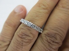 14K Gold Eternity Wedding Band Natural Diamonds 2.10 Carats G-SI2 Value 7,500