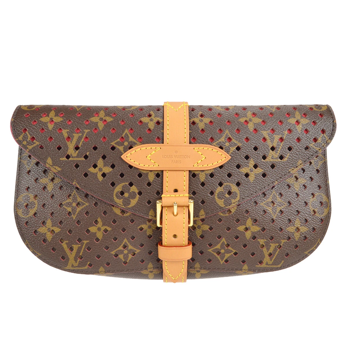 LOUIS VUITTON CLUTCH SAUMUR MONOGRAM PERFORATED M94088 AR4161 43993 | eBay