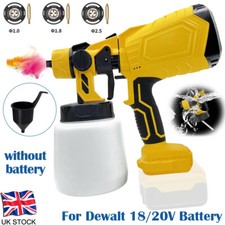Cordless Wall Paint Sprayer Electric Spray Gun 1000ML for Dewalt 18V battery UK