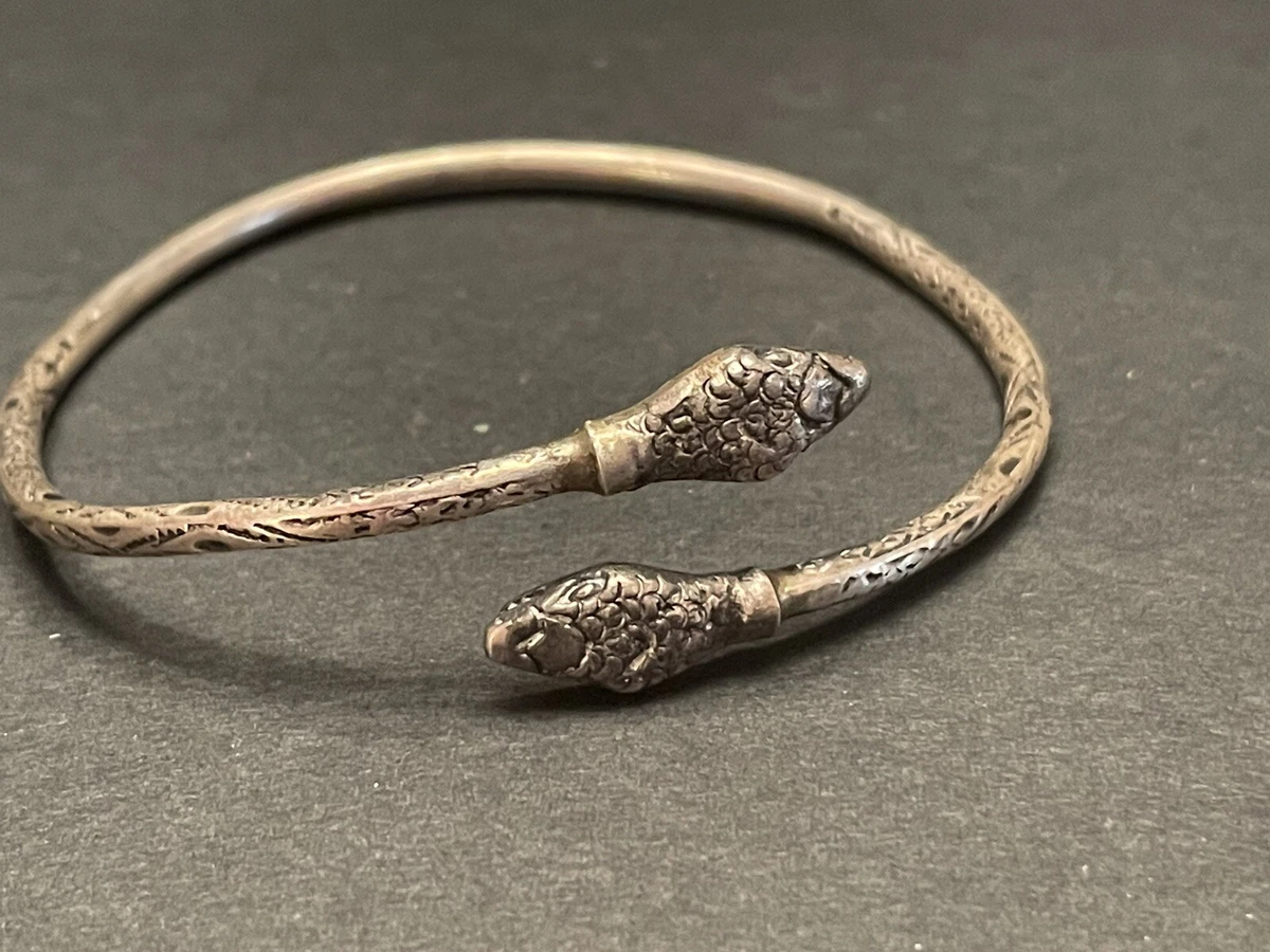 Sterling silver online snake bangle
