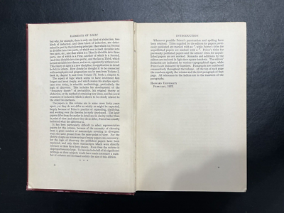 1932 Collected Papers of Charles Sanders Peirce: Vol II Elements