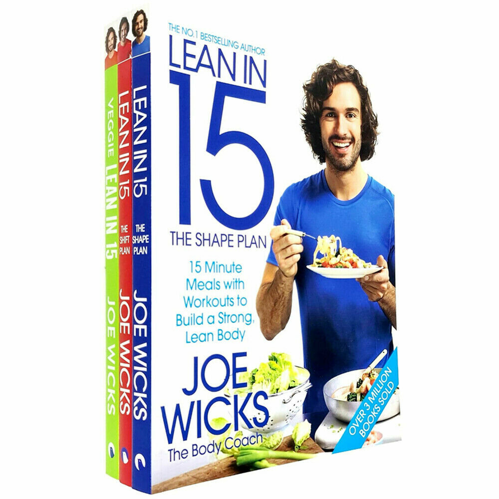 Joe Wicks Lean in 15 Collection 3 Books Set Veggie, Shift Plan, Shape Plan NEW