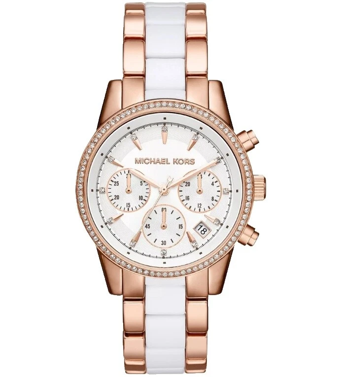 Banda De Oro Blanco Diamante Relojes de pulsera de Lujo