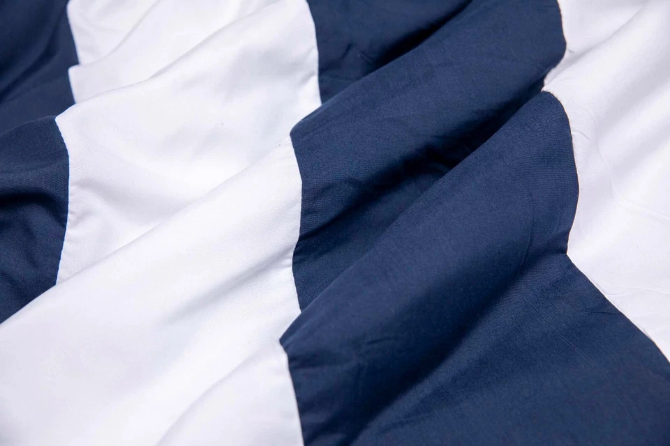 7件装超细纤维航海被子套装海军蓝条纹双大号特大号 — 第 4/4 张图片