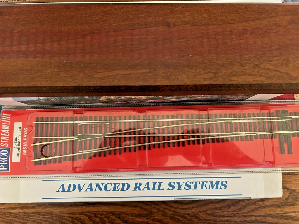 #8 LEFT HAND TURNOUT - CODE 83 -NS Rail HO SCALE - " INSULFROG " -RTR NEW OOP - Image 2 of 4