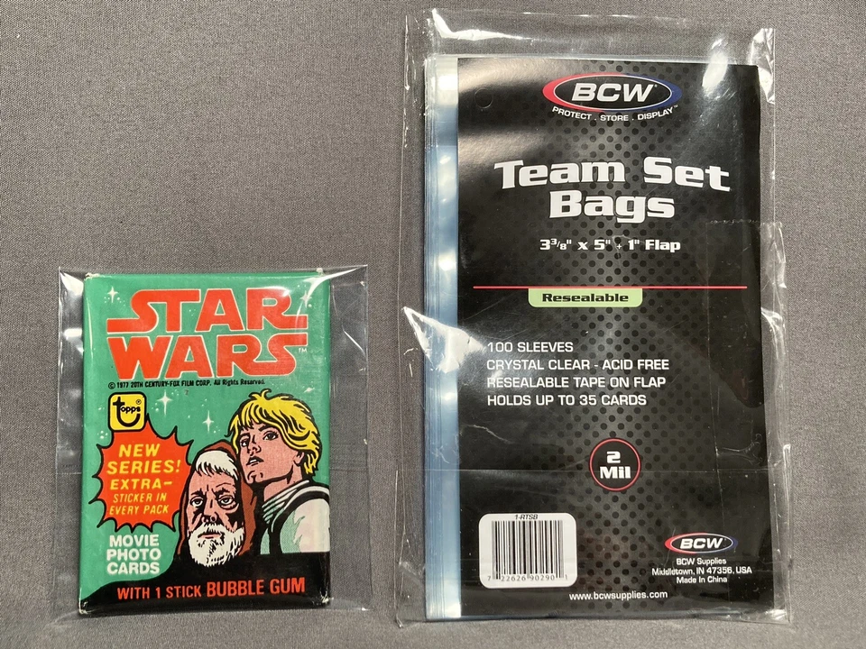 Star Wars 1977 🟢🟡🔴 🟢🌑/sin abrir - Paquete de cera Topps sellado (1); Serie 4 Foto 4 de 4