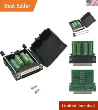 Solder-Free DB25 Breakout Board Adapter with Insulation Case for Easy Connection