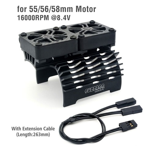 Surpass Hobby 55 mm Doppellüfter für 5593 55113 RC Motor 1/5 Traxxas RC Car - 第 15/15 張圖片