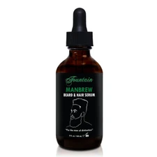 Beard Oil for Hair Growth Mens Grooming  Ingrown Hair Relief Manbrew by Fountain
