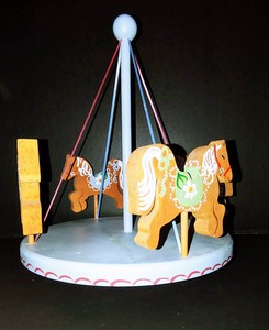 wooden carousel toy