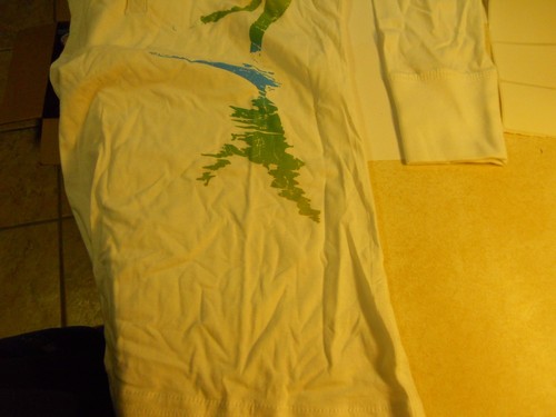 White & Rainbow Figure Skater 3/4 Sleeve T-Shirt Retail $25.99 Nice Gift XL - Picture 5 of 6