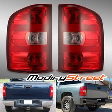 Red Tail Lights Fit 07-13 Chevy Silverado / 07-14 Sierra 1500/2500/3500 OE Model